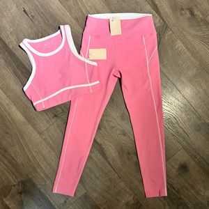 WILO the Label Bra and Legging Activewear Set Pink Barbie Barbiecore